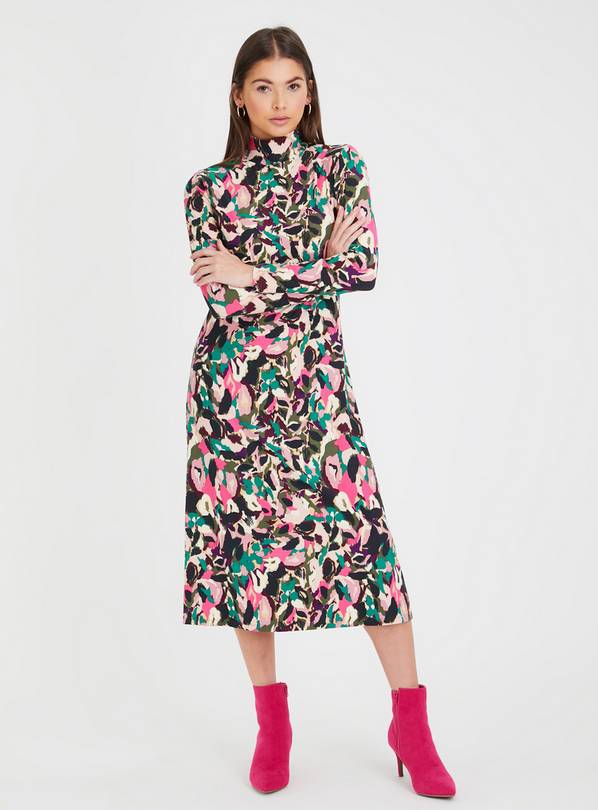 Floral High Neck Dress 12